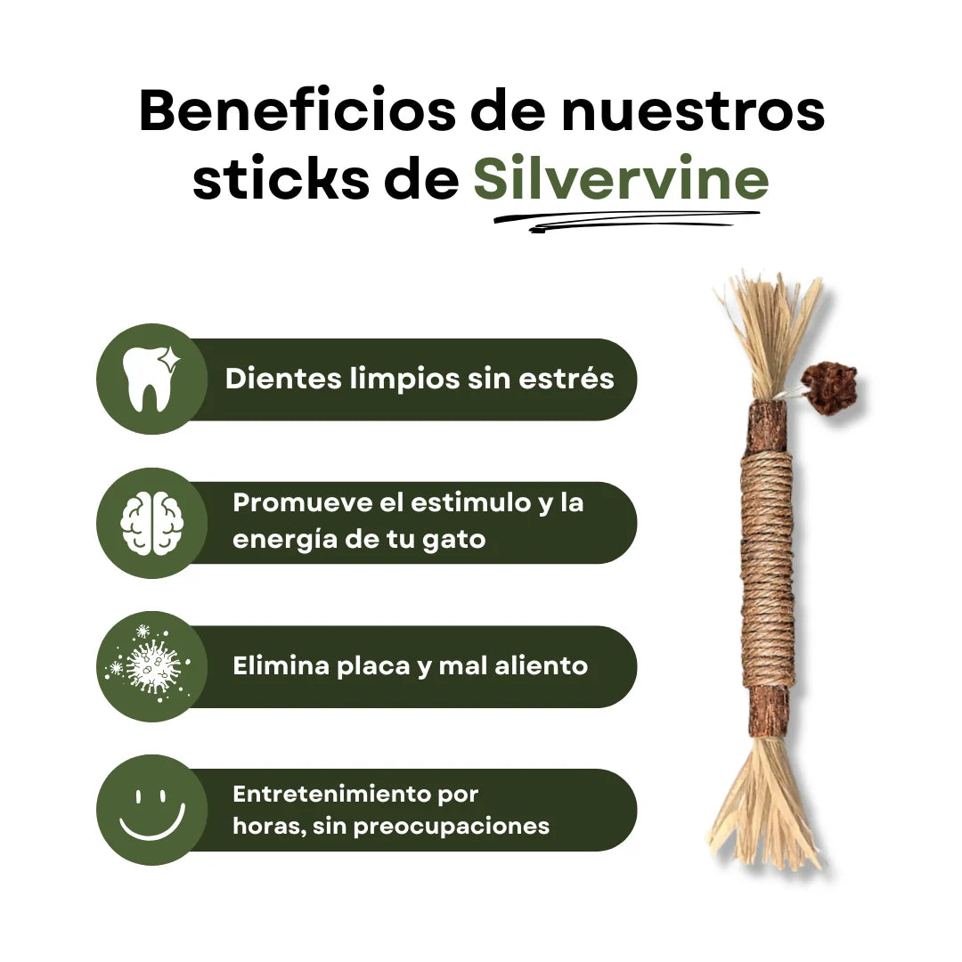PurrBite™ Pack de Sticks Dentales para tu Gato